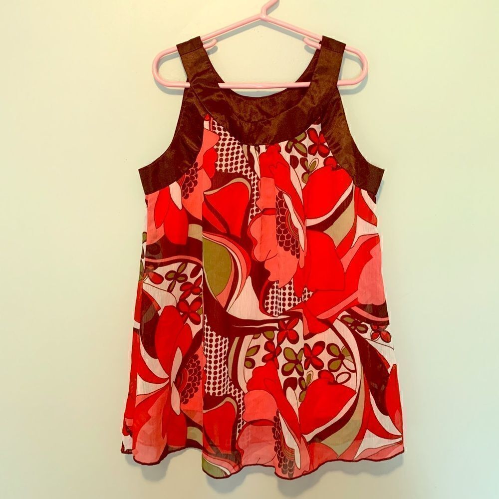 2 for $20 Byer Girl printed silk top